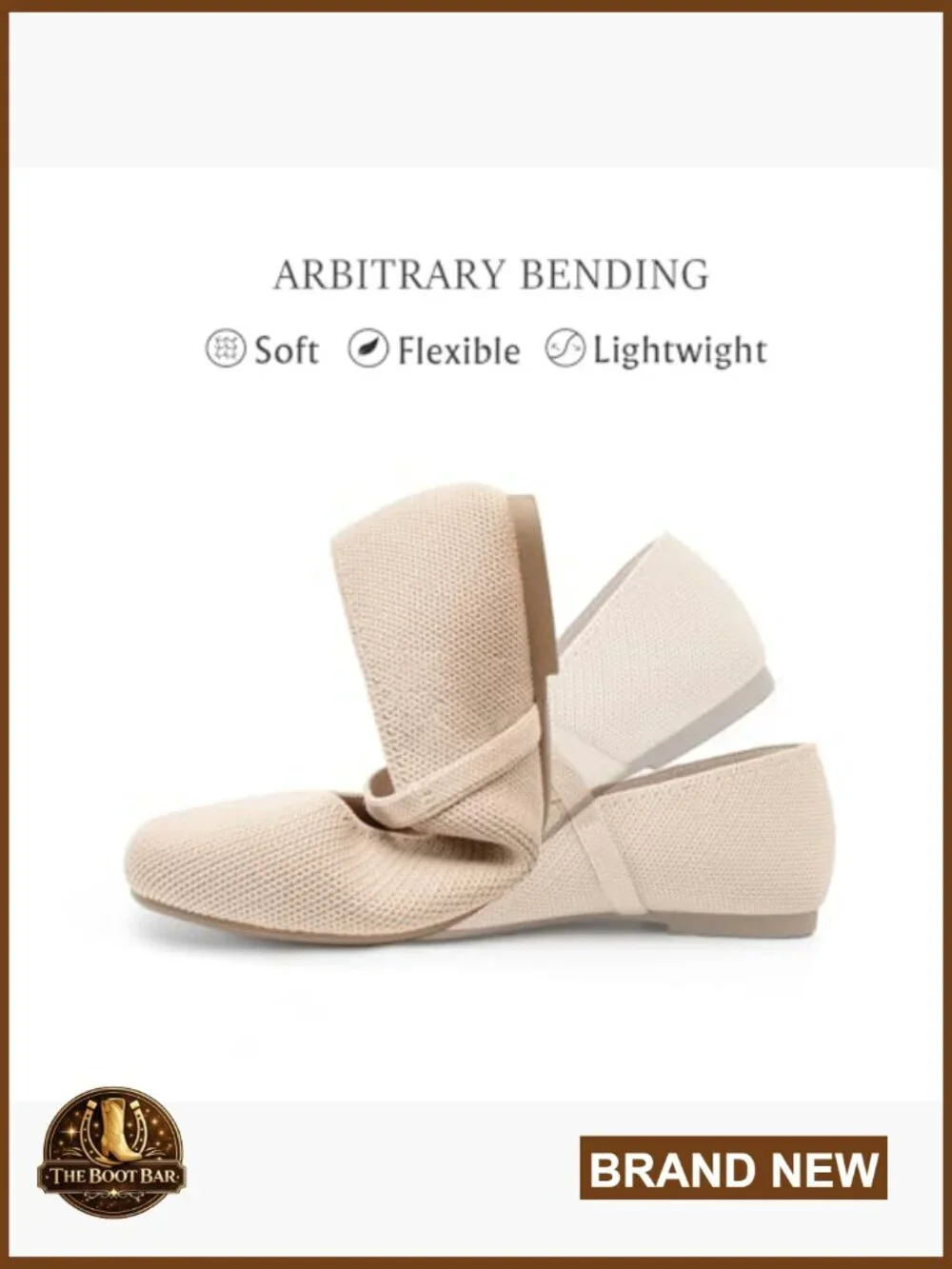 Square Toe Knit Flats Ankle Strap Mary Jane Comfortable Dressy Office